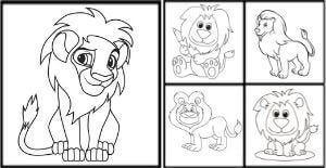 Lion coloring pages