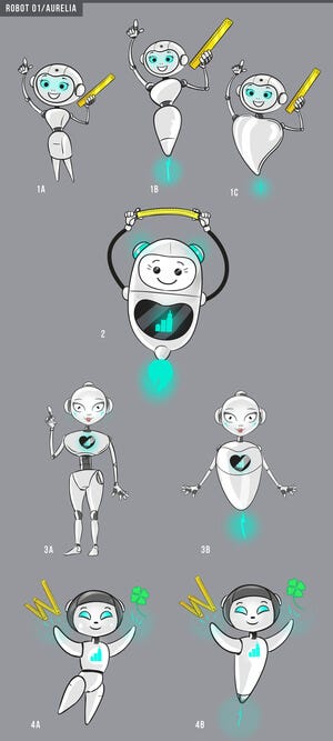 Aurelia’s first avatar designs