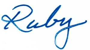 Ruby’s signature