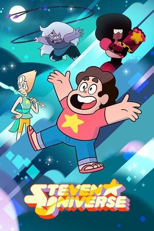 A poster for the Cartoon Network series “Steven Universe”, which regularly dealt with queer themes and included a diverse cast.