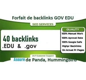 forfait de Backlinks spécialement backlinks .EDU .gov