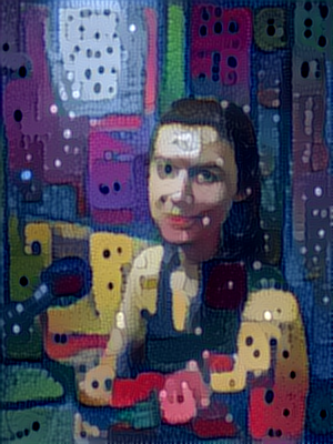 Lisa Hannigan sitting with ukelele, styled by her album cover