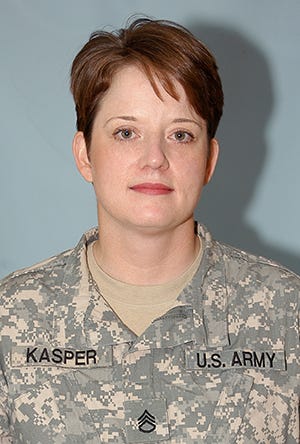 Cammey Kasper in the U.S. Army uniform