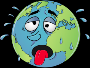 Illustration of a sweating globe