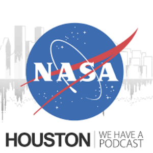 Cover art: NASA logo over grey and white background with podcast title superimposed below it.