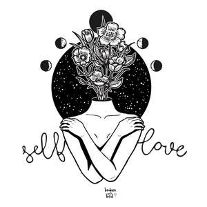 Self hug picture to depict self love