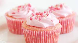 Pink cupcakes with pink sprinkles