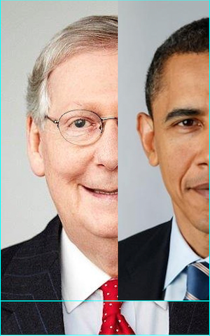 Overlay of Mitch and Obama photos. Obama’s photo is shorter but same width.