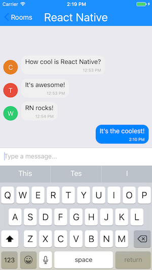 React in chat room Learn to