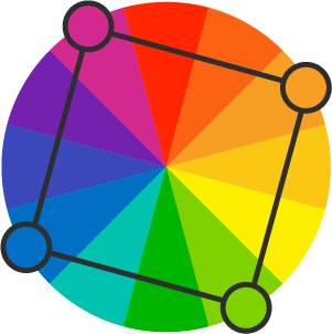 Square concept color wheel