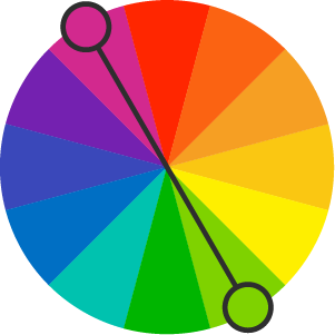 Complementary concept color wheel