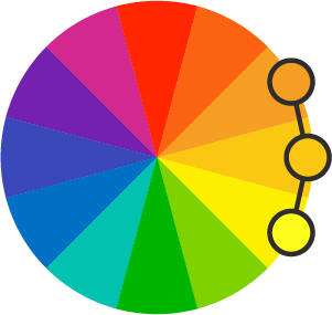 Analogous concept color wheel