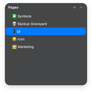Pages structure in Sketch