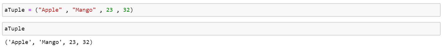Tuple in python