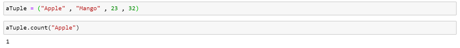 count() in Tuple