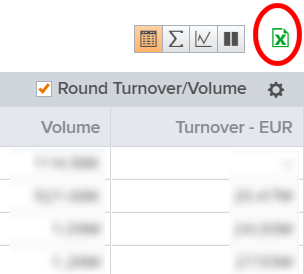 Price History download to Excel button
