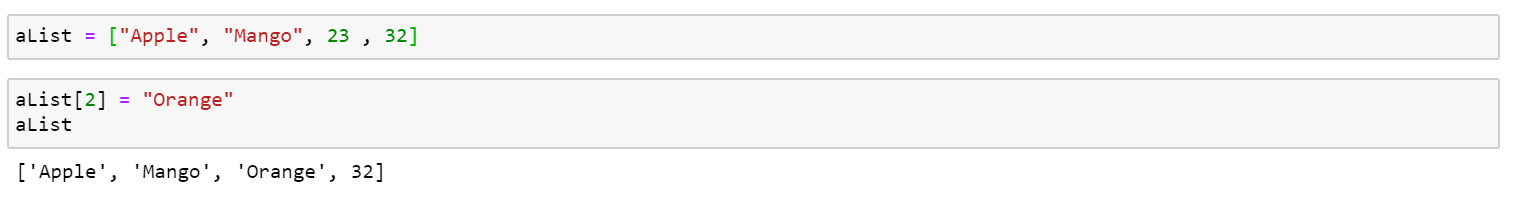 List are mutable