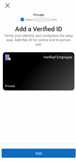Image showing authenticator app. add a verified ID