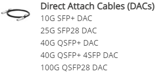 types of dac cable