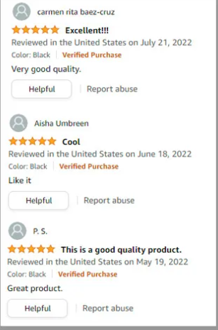 Amazon UGC — customer reviews