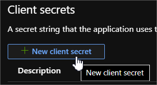 New client secret