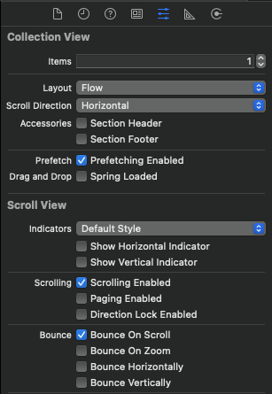 Configuring the collection view.