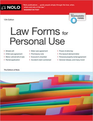 PDF Law Forms for Personal Use (101 Law Forms for Personal Use) By The Editors of Nolo Nolo The Editors