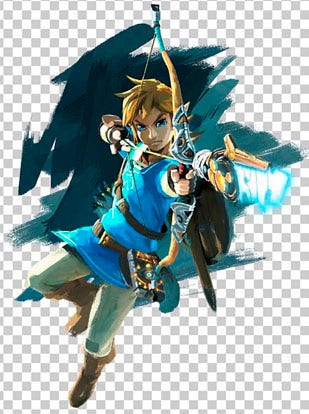 Link taking aim from The Legend of Zelda game series, Nintendo
