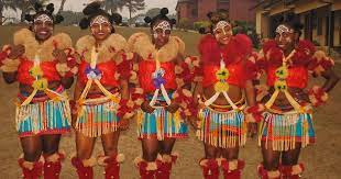 Female dancers of the Ekoi People