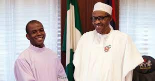 Rev. Fr Mbaka and President Buhari during the rosy times