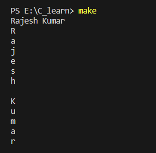 Sample output with short(or int)