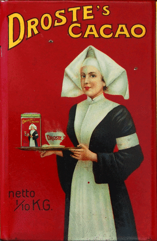 Concept of recursion used in a Droste’s Cocoa advertisement