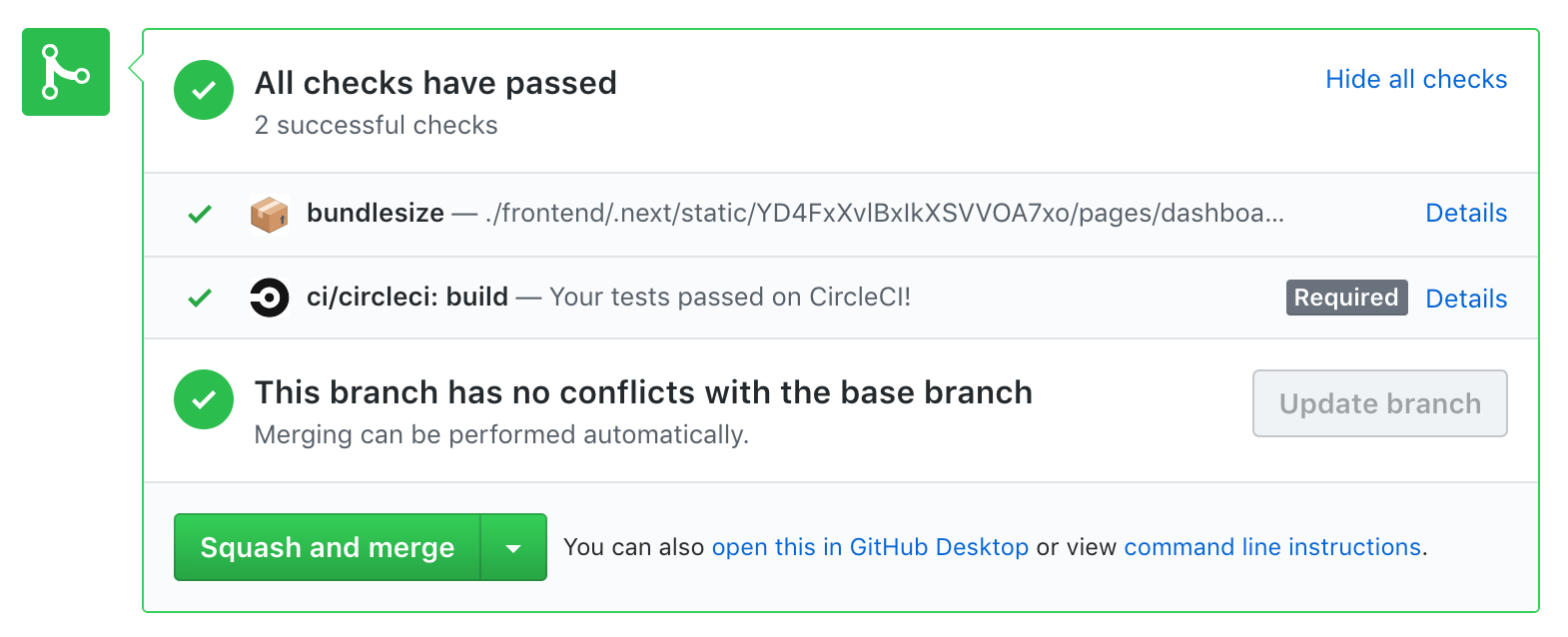 After tree shaking, result on github PR check