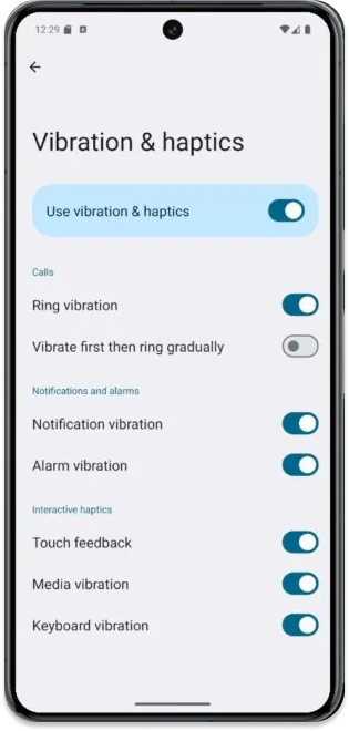 Android 15 DP1 introduces a system-wide toggle for keyboard vibration. Users can now globally disable keyboard vibration across all keyboard apps. This feature overrides individual app settings for keyboard vibration. Toggling the setting affects all keyboard apps uniformly. It offers convenience for users employing multiple keyboard apps or switching between them