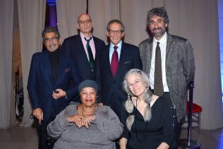 Sonny Mehta, Toni Morrison, James Ellroy, Robert Caro, Sharon Olds, Mitchell Kaplan - ©Patrick McMullan