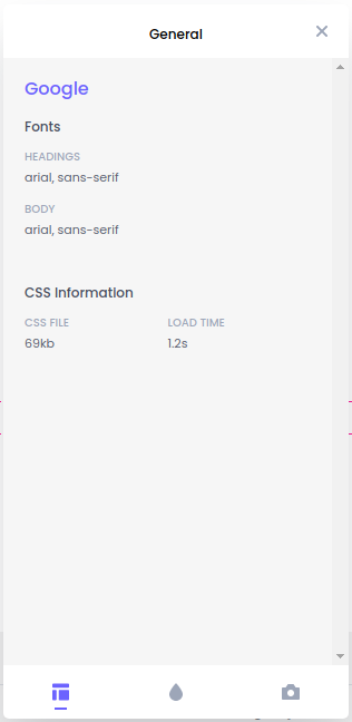 CSS Peeper print screen