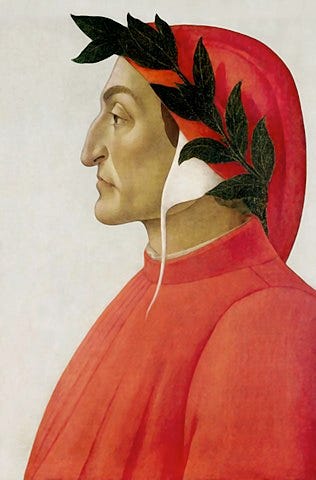 Retrato de Dante Alighieri pintado por Botticelli