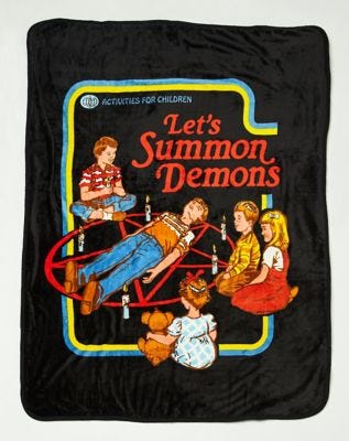 steven rhodes let’s summon demons fleece blanket