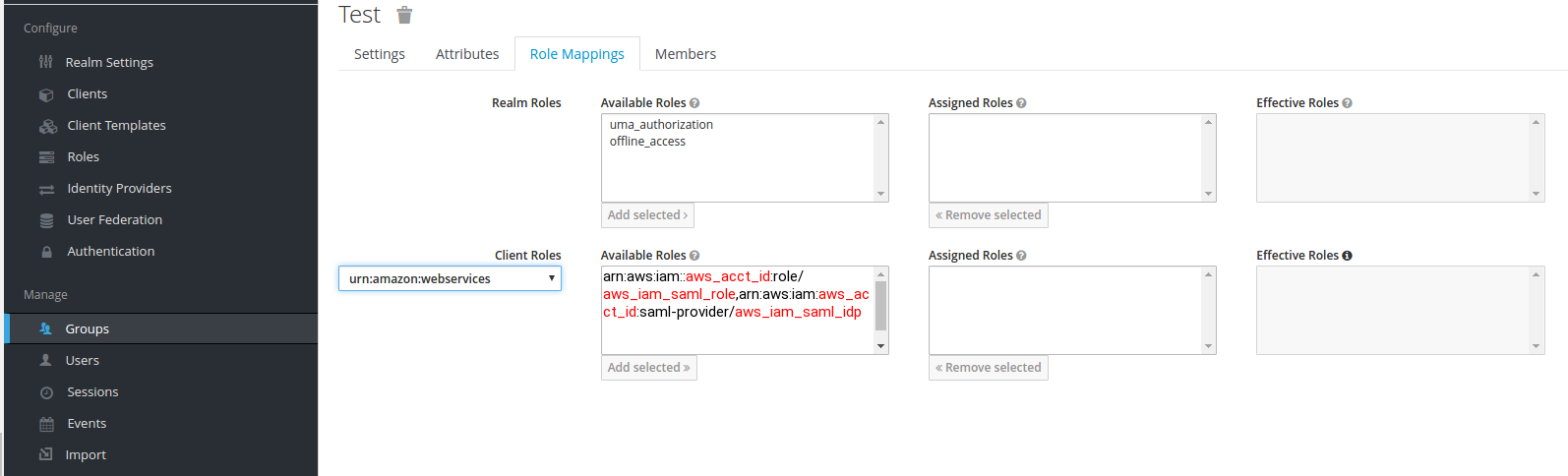 aws_acct_id — your AWS account ID, aws_iam_saml_role — AWS IAM SAML role, aws_iam_saml_idp — AWS IAM SAML Identity Provider