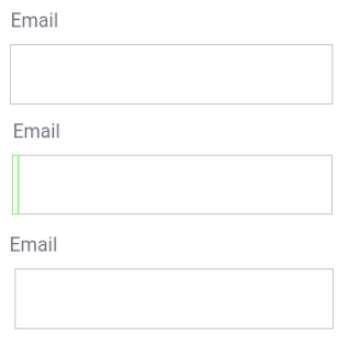 2 input boxes, one shorter than the other and a comparison with the difference between the two highlighted in green