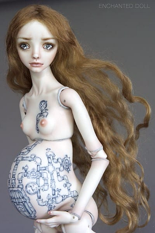 Pregnant doll from her project State Property - copyright: Marina Bychkova, Enchanted Dolls