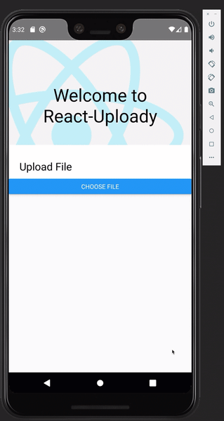 react-native with Uploady demo app
