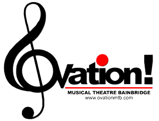 The logo for Ovation! Musical Theatre Bainbridge