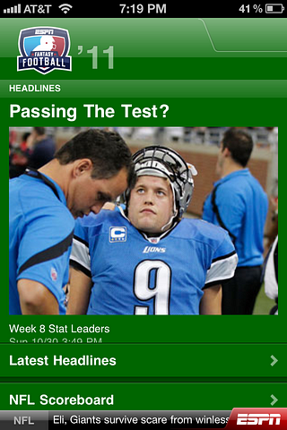 Matthew Stafford ESPN Fantasy Football