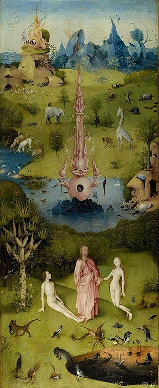 The Garden of Eden according to Bosch. Source: Wikicommons