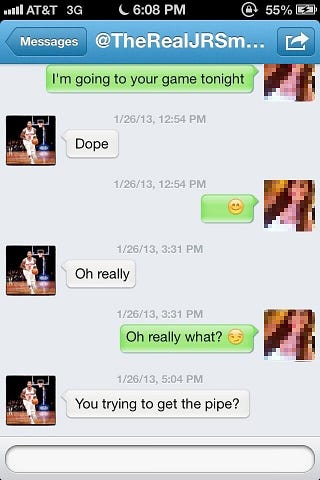 JR Smith Trying To Get The Pipe Tweet