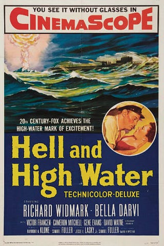 poster for the 1954 film Hell and High Water