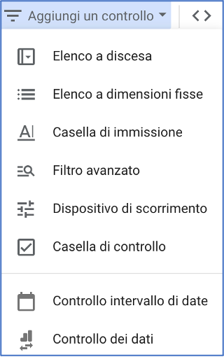 Controlli Google Data Studio