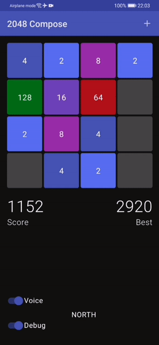 Play 2048 with voice