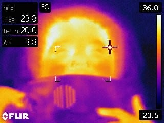 Concept brainstorming about the soul — thermal heat image